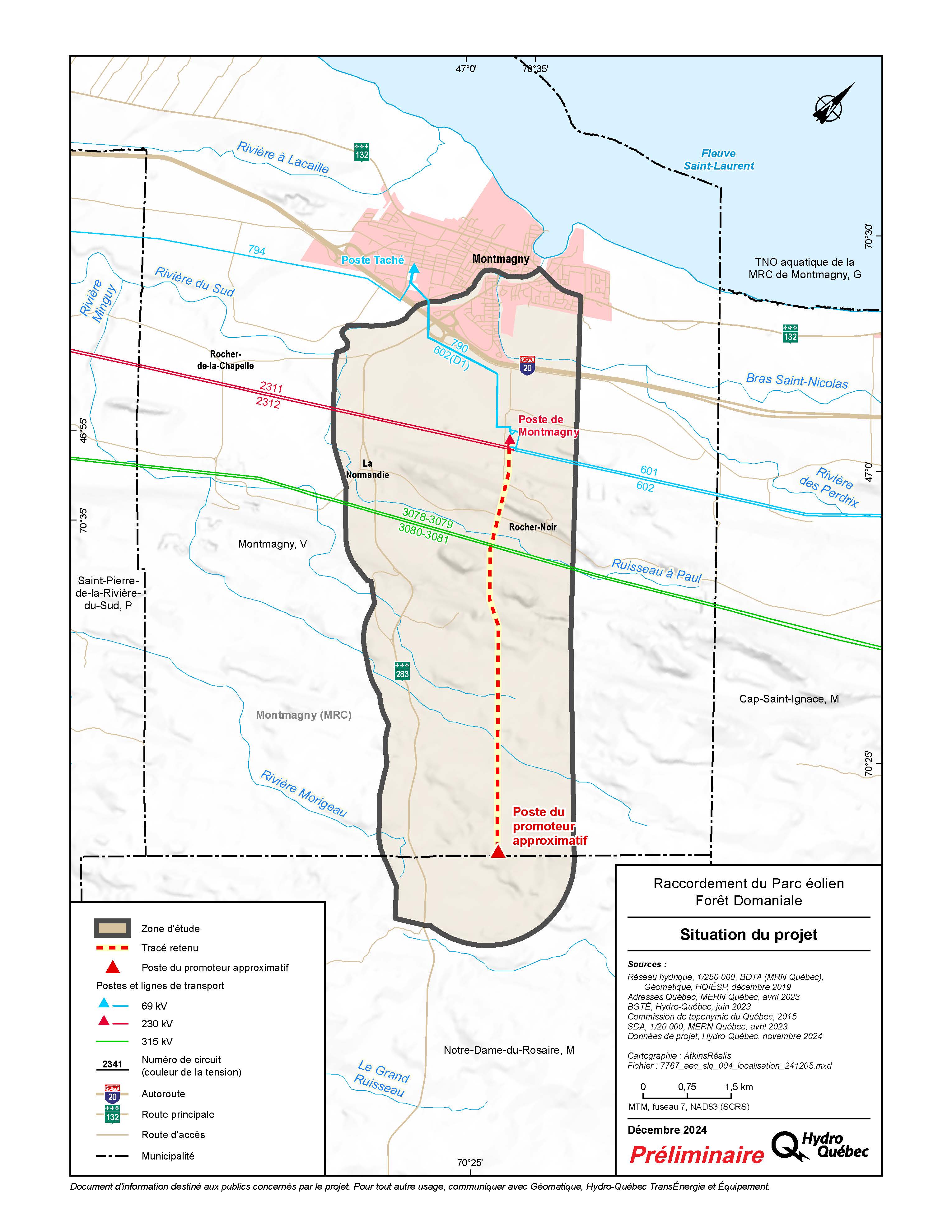 Cartes des emplacements des installations de production
